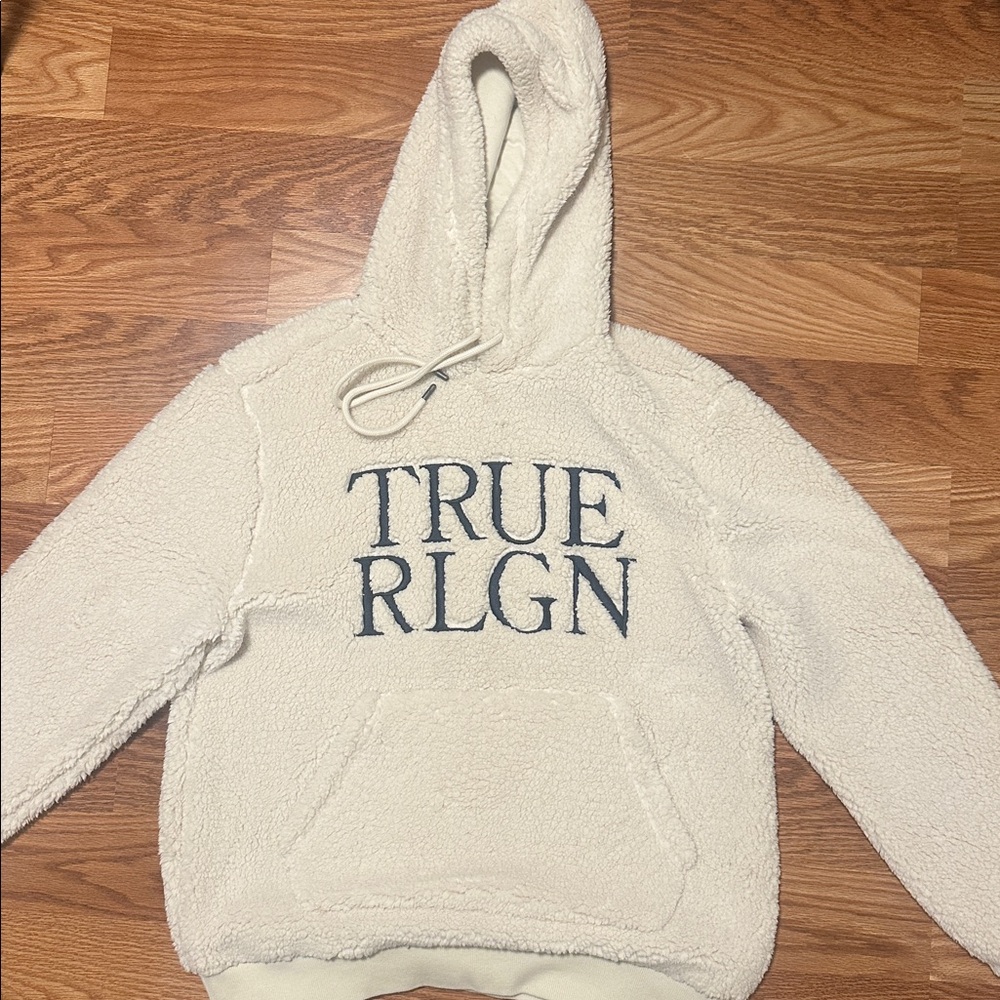True Religion Off-White Sherpa Pullover